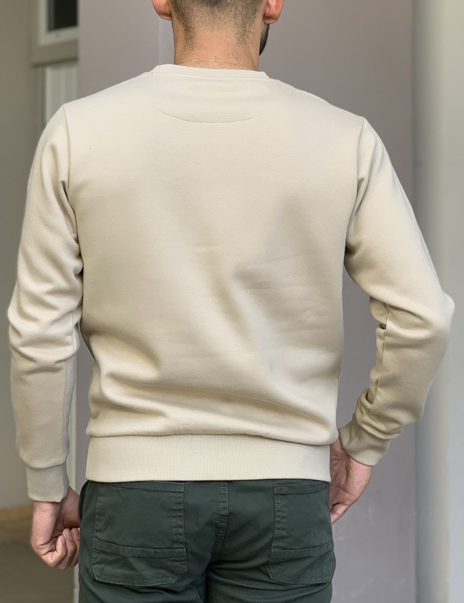 Us Grand Polo ανδρικό μπεζ φούτερ USF175S φωτογραφία